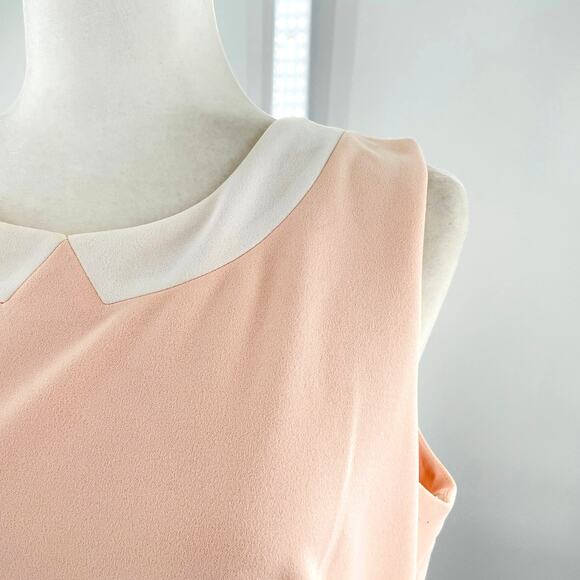 Tommy Hilfiger Pink Black Color Block Sleeveless Classic Sheath Dress Plus 14 - Picture 6 of 14